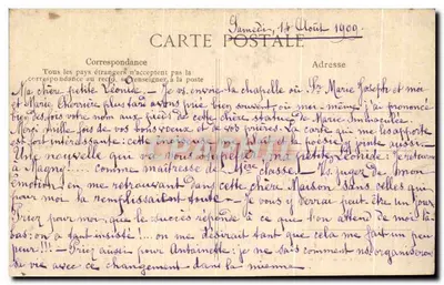 A Capela — Irmãs de São Vicente de Paulo — A Casa Branca — Paris — Verso