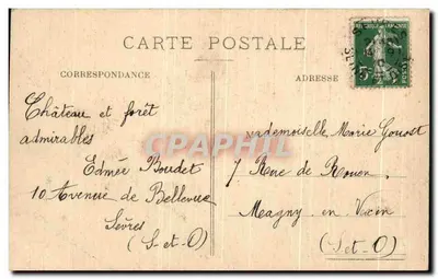 Palácio de FONTAINEBLEAU — Grande Salão do Papa — Edit. V.F. n°47 — Verso