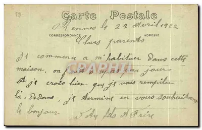 Rennes — Gemeenschap van de Pensioen, Binnenkant van de Kapel — A. Lamiré, Uitgever, Rennes — Achterkant