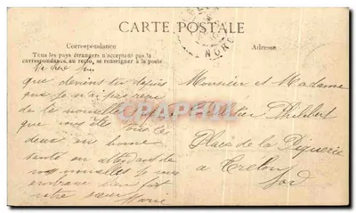 Bilhete postal antigo Inundações do dia 29 de Janeiro de 1910 Alfortville La Rue Veron — Verso