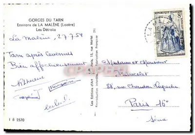 Góry Tarnu — Okolice La Malène (Lozère) — Wydawnictwo Sztuki — Rewers