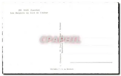 Dax (Landes) — Wanny przy rzecze Adour — L. Chataigneau, Bordeaux — Rewers
