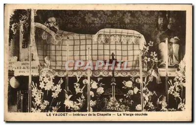 Le Yaudet — Interior da Capela — A Virgem deitada — Editor: J. Roche - Jandou