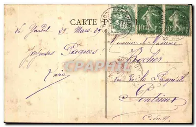 Le Yaudet — Interior da Capela — A Virgem deitada — Editor: J. Roche - Jandou — Verso