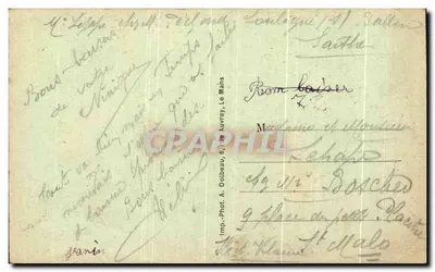 As Casas Brancas — Parcé (Sarthe) — Imp. Phot. A. Dolbeau, Le Mans — Verso