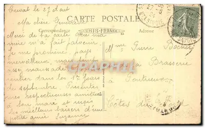 Jezioro Annecy — widok z zamku na wyspie Île Barbe — La Savoie, nr 125 — Rewers