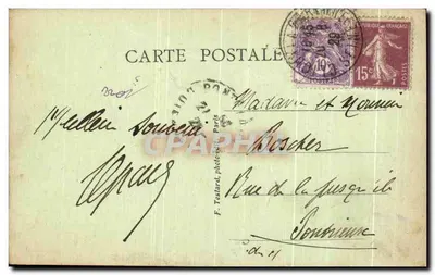 Cartolina d'epoca Boulevard de Lorraine — Verso