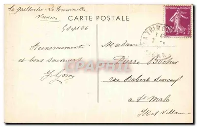 La Trimouille (Viena) — « La Gaillardie » — árvore e fonte — Verso