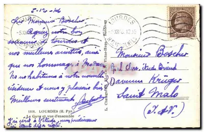 Lourdes (H. Pyr.) — widok ogólny — L. Chataignier — Rewers