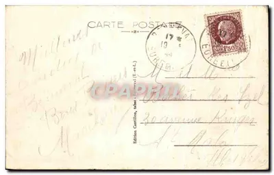 Bilhete postal antigo Bonneval Fosse Saint Jacques — Verso