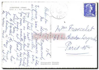 Aubenton (Aisne) — Widok z lotu — Wydawnictwo Lotnicze Corbiel-MP. MACON — Rewers