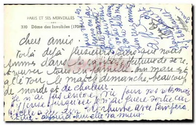 Dôme dos Invalides — Paris — editor Guy, n° 330 — Verso