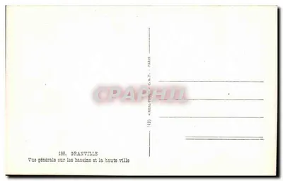 Granville — Ogólny widok na baseny i górną część miasta — REAL-PHOTO C.A.P. - PARYŻ, nr 196 — Rewers