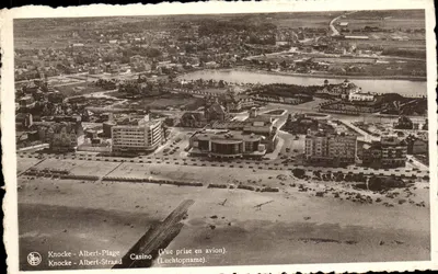 Knocke-Albert-Plage — Vista aérea do Casino — editor CPAS