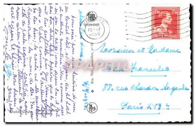 Vista da rua de Zoute — Bruxelas — Editor Thill, n° 6 — Verso