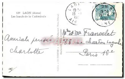 Os touros da Catedral — Ed. La Cigogne, n° 539 — Verso