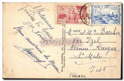 Casablanca — Entrada do Boulevard de la Gare — Foto Flandrin — Verso