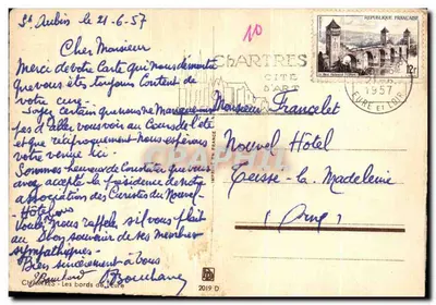 Chartres — Katedra Chartres — wydawca CHARTRES CITE D'ART — Rewers