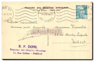 Kouandé (Nord-Dahomey) — Teceuse em ação — Missões Africanas — Verso