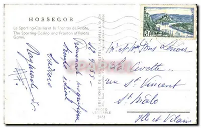 Hossegor — Sporting-Casino i Fronton de Pelote — Éditions de L'Estel, nr 3451 — Rewers