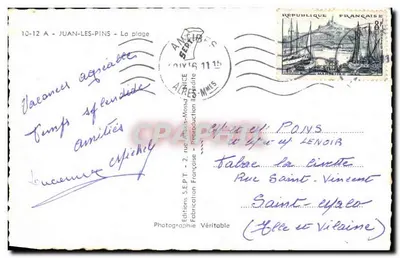 Juan-les-Pins — Plaża — Wydawnictwo Sépice — Rewers