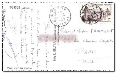 Ousson (Loiret) — Vista sulla Loira — Foto R. Beltier — Verso