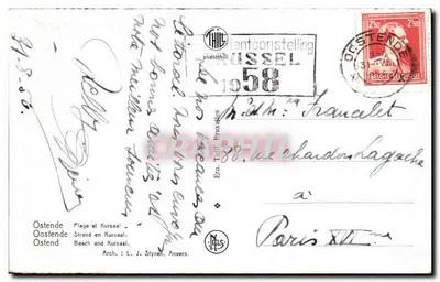 Oostende — Praia e Kursaal — Thils — Verso