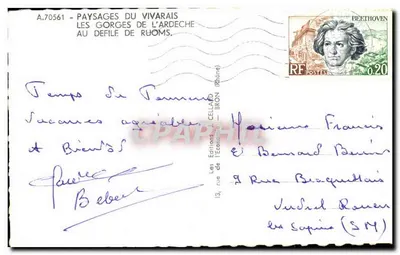 As Gorges da Ardèche — Desfilade de Ruoms — Edições da Economia, Bron — Verso