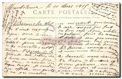 Montélimar — Vue des Jardins — Le Lion et le Rat, par Pilter, don de l'État, Éditions J. Brun et Cie, Carpentras — Verso