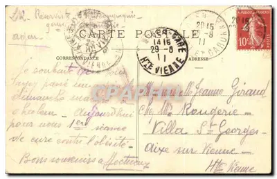 Agen — Most-Kanał — Cliché Nowych Galerii Stowarzyszonych & Billières — Rewers