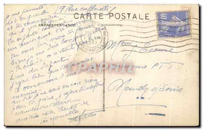 Toulouse - O Ponte sobre o Canal, Estátua de Paul Riquet e as Avenues Jean-Jaurès — Edição Mathieu, 14, Rue Bayard — Verso