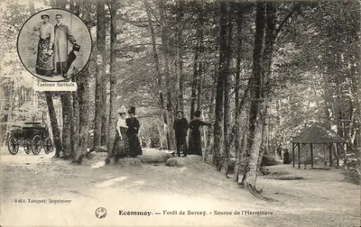 Ecommoy — Floresta de Bercey — Fonte da Hermitière — Traje Sarthois