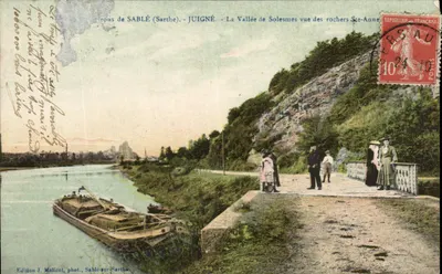 Bilhete postal antigo Environs De Sable Juigne La Vallee De Solesmes vue Des Rochers Ste Anne