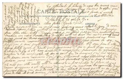 Bilhete postal antigo Environs De Sable Juigne La Vallee De Solesmes vue Des Rochers Ste Anne — Verso
