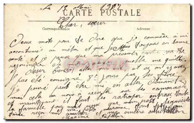 Le Mans — Rada Miejska, Front i Wejście Główne, Plac św. Piotra (Dawny Pałac Władcy Maine) — Chehé H. Amlot, nr 104 — Rewers