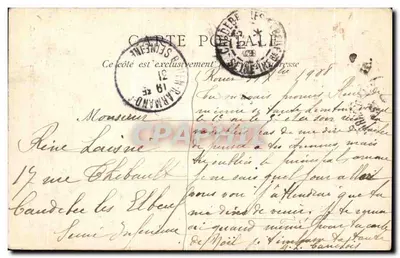 Arredores de Dieppe — ARQUES — O Castelo — Verso