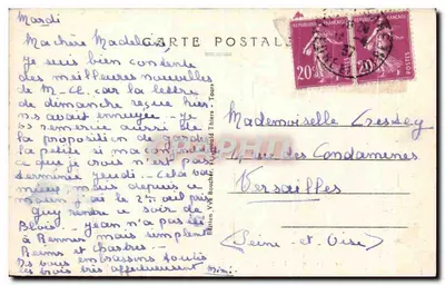 Castelo de Luynes — Fachaça Sul-Oeste — Edição A.B. n°10 — Verso