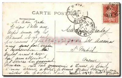 Tours — Most nad Jeziorzem w ogrodzie Prébandes d'Oé — L.J. n°140 — Rewers
