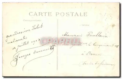 Le Havre — Panorama, zbudowana z Hotel-de-ville i rue de Paris — Wydawca E.1D — Rewers