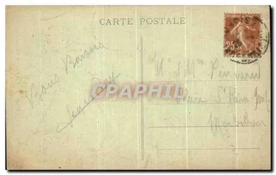 Amboise — Zamek — Drzwi Starego Pokoju, gdzie Charles VIII zginął śmiertelnie — M. M. — Rewers