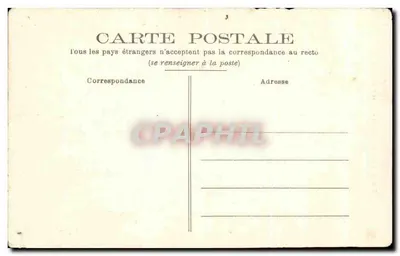 Bilhete postal antigo Rochecorbon — A Igreja — Verso