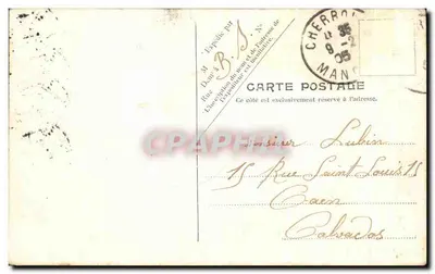 Cherbourg — Montaña del Roule y Jardín público — V.P. Paris. No. 8 — Reverso