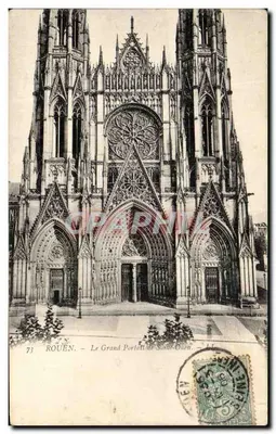 Rouen — O Grande Portal de Saint-Ouen — editor não identificado, n°73