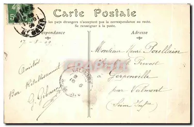 Rouen — Most Transbordeur, widok z mostu — ND Phot — Rewers