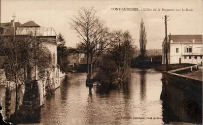 Pont-Audemer — O Ilhéu da Cervejaria na Risle — Livraria Hauchard, Pont Audemer