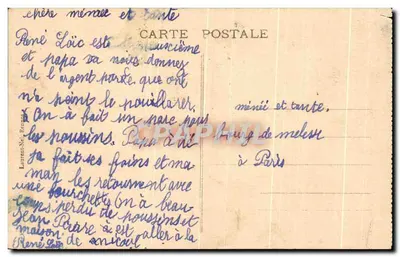 Stara pocztówka Le Mont St Michel Le Cloitre — Rewers