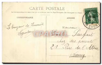 LUXEUIL-LES-BAINS (HAUTE-SAÔNE) — Torre do Hotel de Ville, monumento histórico — A.J. V. 1906, No 4476 — Verso