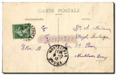 Valence - Plac Madier-de-Montjau i Rue de Faventines — Wydawnictwo Artystyczne, nr 184 — Rewers