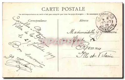 Carolles — Vista geral da Praia e da Costa em direção a Granville — Editor não identificado, n° 56 — Verso