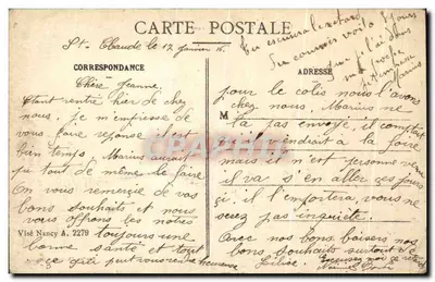Emberménil — Vue intérieure — Bastien, lib. - Edit. Lunéville — Verso